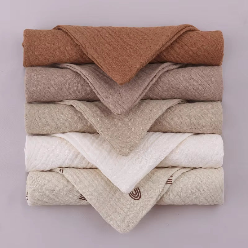 5PCS Soft Absorbent Gauze Cotton Baby Towels Wipe Face Cloths Towel Face Handkerchief Baby Bathing Feeding Washcloth