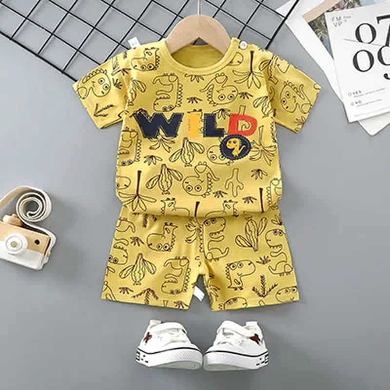Summer Baby Boy Clothes Short Sleeve Newborn Baby Clothes Set 2 Pieces Children'S Clothes Set Leisure Toddler Clothes