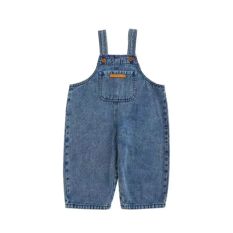 Unisex Boys Girls Dungarees Casual Long Pants Children Oversize Loose Jumpsuit Denim Overalls Baby Clothes Overalls for Kids