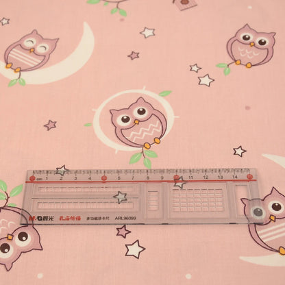 Teramila 0.5 Meter Cat Owl Animal Pattern 100% Cotton Cloth Designer Handicraft Fabrics Quilt Needlework Patchwork for Sewing