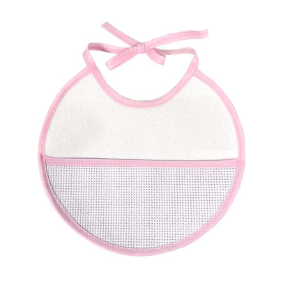 Cross Stitch Bibs Pink Waterproof Baby Infant Saliva Towels Baby Bebe Girls 3Pcs/Set YB170004
