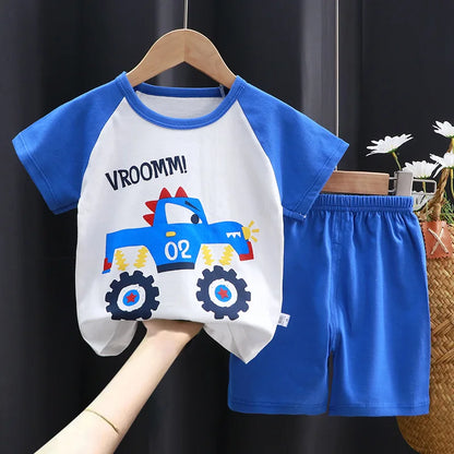 Summer Baby Boy Clothes Short Sleeve Newborn Baby Clothes Set 2 Pieces Children'S Clothes Set Leisure Toddler Clothes