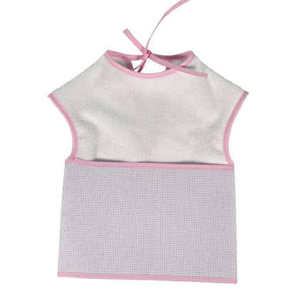 Cross Stitch Bibs Pink Waterproof Baby Infant Saliva Towels Baby Bebe Girls 3Pcs/Set YB170004