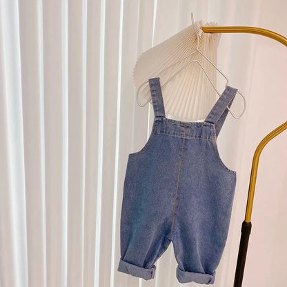 Baby Clothes Children'S Jeans Cartoon Bear Overalls Spring Autumn New Fashion Men'S and Women'S Baby Jeans Children'S Overalls