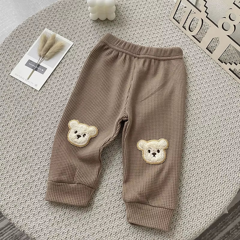 Autumn Baby Clothes Bear Pants Newborn Infant Trouser Solid Toddler Clothing Fashion Baby Boys Clothes