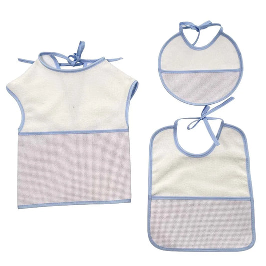 Cross Stitch Bibs Pink Waterproof Baby Infant Saliva Towels Baby Bebe Girls 3Pcs/Set YB170004