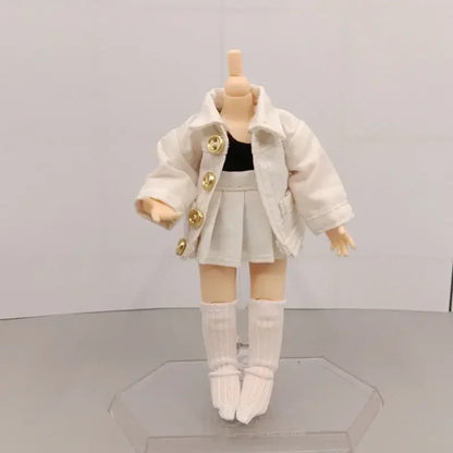 Ob11 Baby Clothes 1/12 Molly Coat Set BJD Baby Clothes GSC Solid Clay YMY Doll Clothes Doll Accessories