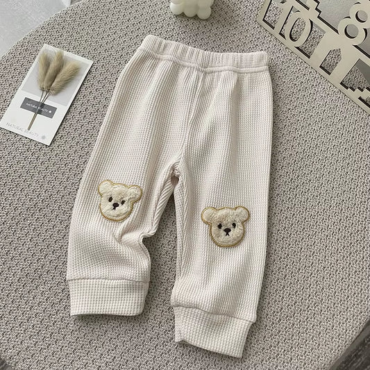 Autumn Baby Clothes Bear Pants Newborn Infant Trouser Solid Toddler Clothing Fashion Baby Boys Clothes